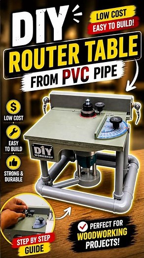 DIY Router Table from PVC Pipe | Part-2 🔧 Budget Workshop Setup Continues! #diy #howtomake