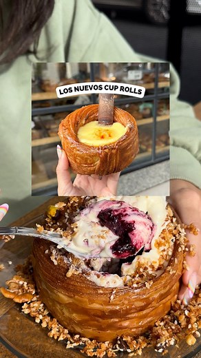 La chica del brunch on Instagram: "❗️LOS NUEVOS CUP ROLLS! QUE ES ESTO 😱?! 😍 Este es el único lugar donde solo se consigue este invento al momento❗️Una idea que trajo un panadero de Londres y aca los vas a poder probar! Es una masa hojaldrada tipo Croissant como vasito con distintos rellenos 📍Soler 4000 🫶🏼Idea para el Finde XL🥐 IMPORTANTE: tienen Stock Limitado y algunos especiales de finde. Vayan temprano y con tiempo que se llena 🙏🏼 👉🏼Bienvenidos a @lievitomadrearg Hace mucho, les de