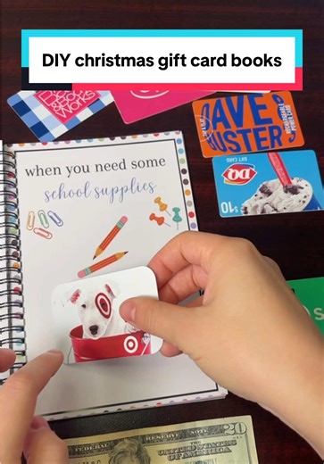 If you’re wanting to give a more practical gift this year, these DIY Christmas gift card books are perfect! #tiktokshopblackfriday #tiktokshopcybermonday #christmasgiftcardbook #christmasgiftideas #giftcardholder