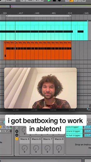 I made beatboxing work in ableton! zero coding, no extra plugins, and it works terribly 😂 #ableton #music #production #beatboxing