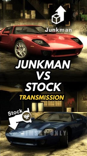 JUNKMAN vs STOCK Transmission! ! 🔥 Ford GT Comparison - NFS Most Wanted #shorts #nfsmostwanted #nfs