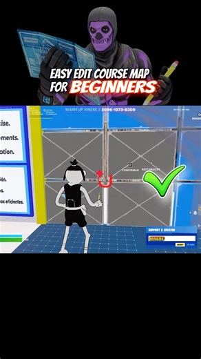 ✅EASY EDIT COURSE ROUTINES MAP FOR BEGINNERS🚸 #fortnitepractice #fortnitemap #fortnitebeginner