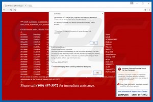 Your Windows Is Infected Scam