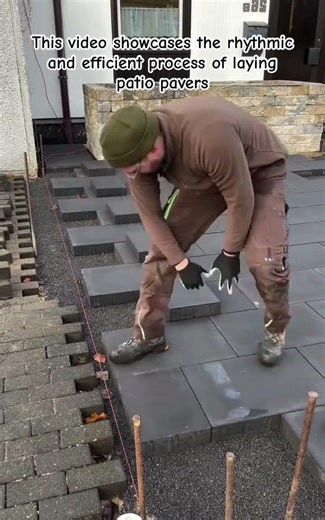 Mastering the Grind: Efficient Patio Paver Installation #Hardscaping #Paving #Landscaping