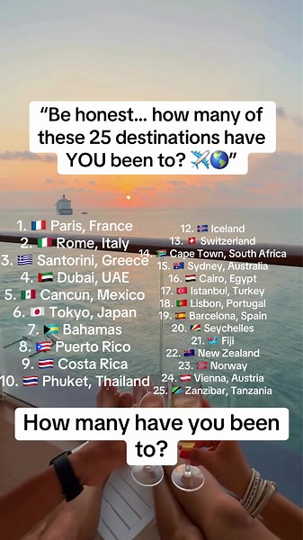 Top 25 Dream Destinations: How Many Have You Visited?