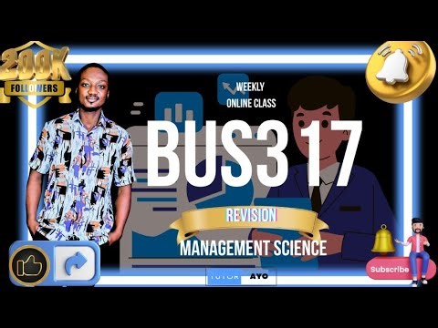 BUS317 REVISION SECOND SEMESTER 2025