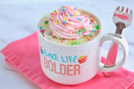 Celebration Vanilla Mug Cake Recipe — Gemma's Bigger Bolder Baking