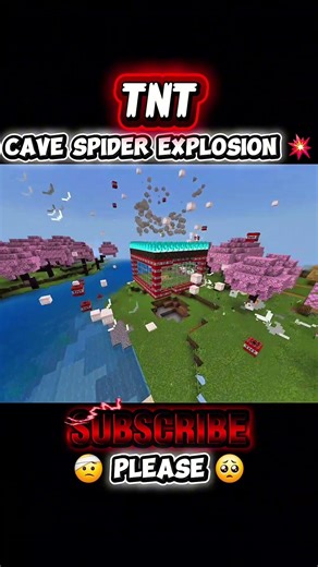Minecraft Cave spider explosion 💥❤️‍🔥 #minecraft #shorts #shortsfeed