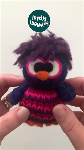 Loom knitting fun! Little colorful loom knitted owlies