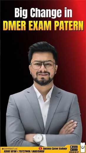 DMER Exam Pattern 2025 📚 | Section-wise Paper Update Explained | Success Career Academy