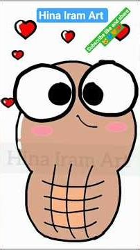 How to draw a cute easy peanut drawing || easy cute drawings #shortsyoutube #short #cutedrawing