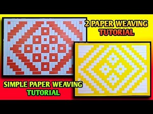 Simple Paper Weaving for Crafts | Easy Mat Paper Weaving Ideas with Bright Colours