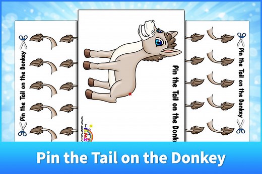 Pin The Tail On The Donkey Free Printable Template | Just Family Fun