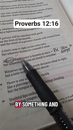 proverbs 12:16 #biblestudy #proverbs #bible