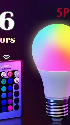 16 Colors RGB Bulb LED Multicolor Bulb E27 220V Household Lighting Dimmable 24 Key Remote Control