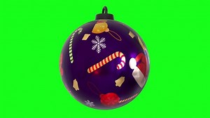 3D rendering of a colorful Christmas ornament with festive designs