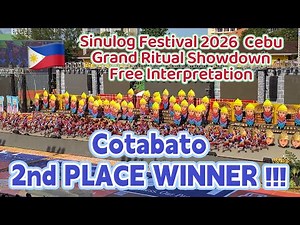 Sinulog 2026 COTABATO 2nd PLACE FI WINNER Ritual Showdown Cebu City Festival Dance & Costume Parade