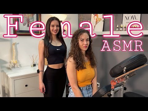 ASMR Female Massage With Bulgarian Girls (Head, Scalp, Neck and Back Massage)