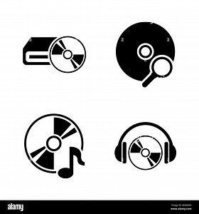 Musical Compact Disk. Simple Related Vector Icons Set for Video, Mobile Apps, Web Sites, Print Projects and Your Design. Musical Compact Disk icon Bla Stock Vector Image & Art - Alamy