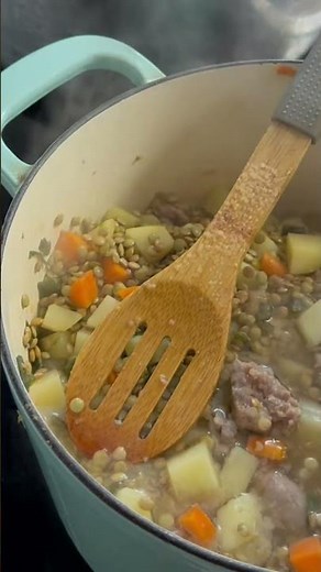 Lentil &sausage soup