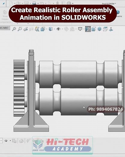 Create Realistic Roller Assembly Animation in SOLIDWORKS