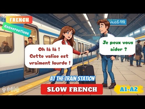 🇫🇷 French Conversations for Beginners: At the Train Station (Super Easy!)