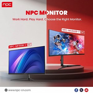Still stuck with a slow, dull, eye-straining screen? 👀 It’s time to upgrade your view. Meet the NPC Monitor Series, built for clarity, color, and comfort: 🕹️ MU3429-Y | 34" Gaming Monitor 165Hz Refresh Rate HDR Imaging 97% sRGB Color Gamut FreeSync & G-Sync Compatible 💼 MF320B-V | 32" Office Monitor Ultra-Thin Design 75Hz Refresh Rate 97% DCI-P3 Wide Color Gamut Low Blue Light & Flicker-Free Tech 🖥️And there's more. TVs, All-in-One PCs, and smart tech for every kind of user. Work Hard. Play 