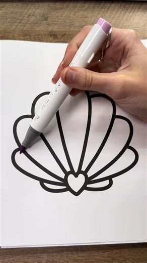 shell from my Summer Days coloring book! 🫶🫶 #fyp #foryou #coloring #asmr #satisfying | Vary Diy