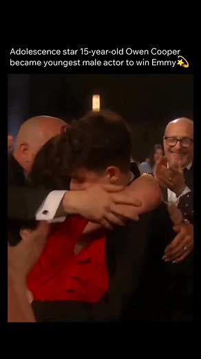 History Homie on Instagram: "Owen Cooper, only 15, carved his name into history at the 2025 Primetime Emmy Awards by taking home Outstanding Supporting Actor in a Limited or Anthology Series or Movie for his first-ever role as Jamie Miller in Netflix’s Adolescence. His milestone victory crowned him the youngest male performer to earn a Primetime Emmy acting honor, shattering a record that had remained untouched for more than five decades. During his emotional acceptance speech, Owen looked back