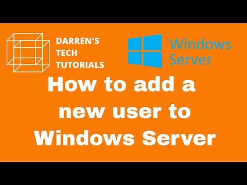 How to add a new user to Windows Server
