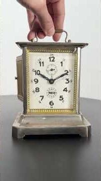 Rare Antique Gustav Becker 30 Hour Carriage Clock with Music Box Alarm