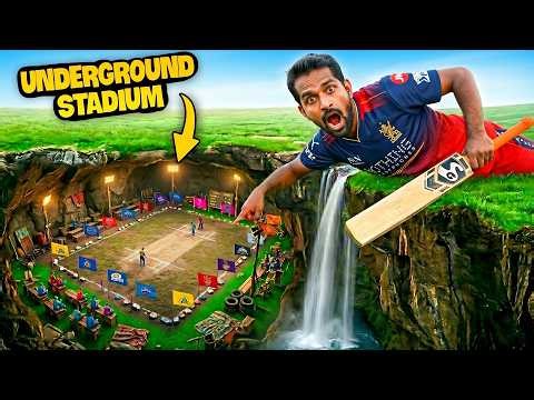 I built an underground IPL cricket stadium ! IPL 2026 😱😱 Telugu Adventures