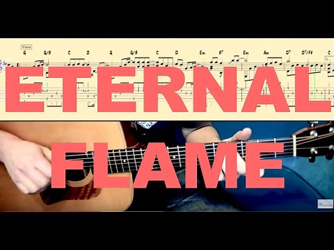 ETERNAL FLAME (The Bangles) Tutorial for Guitar (TABs and Score)