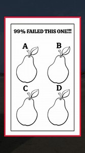 Which Pear is different? #BrainTeaser #MindChallenge #PuzzleTime #TestYourBrain #SpotTheDifference #BrainGym #ThinkFast #BrainGame #IQBoost #ChallengeAccepted #MindWorkout #BrainPower | meo.rbx