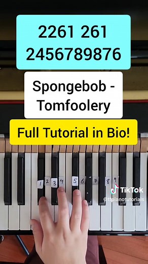 Spongebob Tomfoolery Easy Piano Tutorial