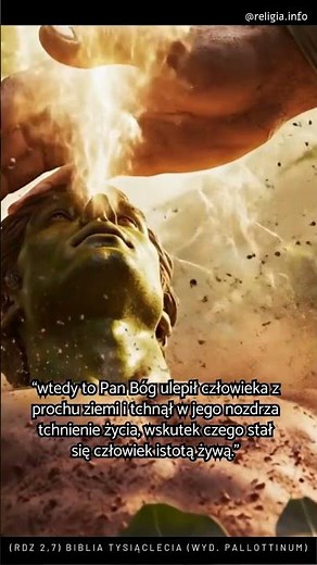 Bóg stwarza człowieka: Z prochu do życia. Cud Stworzenia Adama
