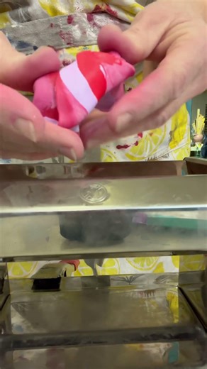 Running Polymer Clay through Clay Roller