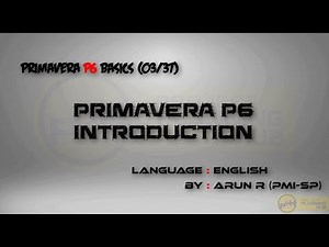 (03A/37)_English_Primavera P6 Software Introduction
