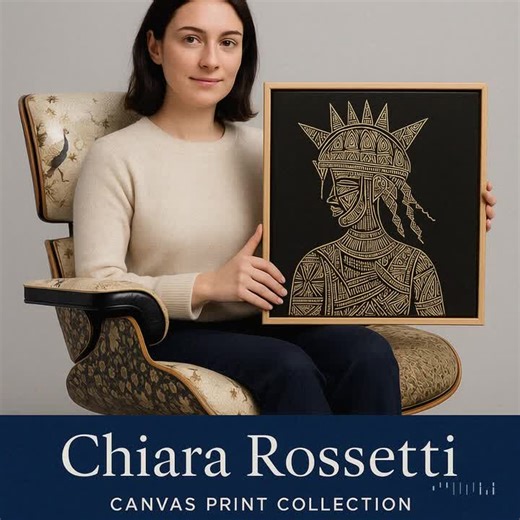 A luminous tribute to ancestral strength and timeless beauty. ✨ “Golden Heritage” captures the regal essence of African lineage through intricate geometric lines and radiant gold on deep black — a dialogue between tradition and modern abstraction. Printed on museum-quality canvas, this piece embodies the sophistication and soul of Rossetti Art — a statement of cultural pride and refined decor for the modern home. Transform your space with timeless elegance 🌙 https://rossettiart.com/products/can