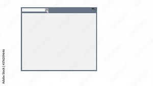 Computer Windows. Animation copy, delete, search for files, alpha channel enabled. Cartoon