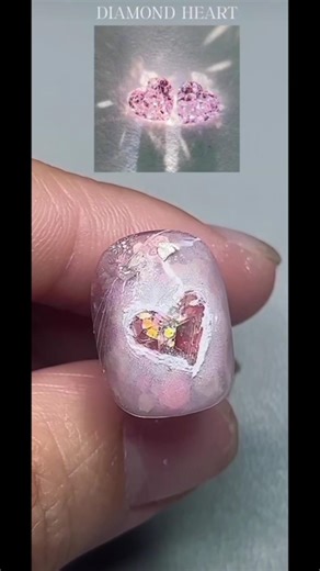 💕🔥Trending diamond heart nail art you must try it #shorts #ytshorts #viral #nailart #fyp #shortsfeed