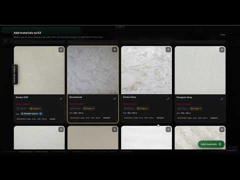 Multi-material countertop layout