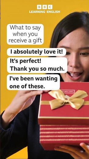 What to say when you receive a gift