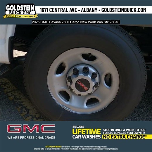 2025 GMC Savana 2500 Cargo New Work Van Stk 25S18