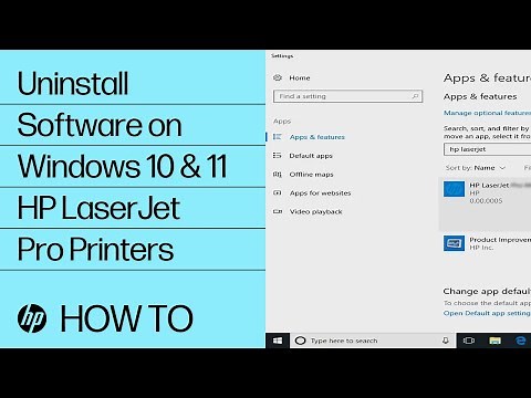 Uninstall Software on Windows 10 & 11 | HP LaserJet Pro Printers | HP