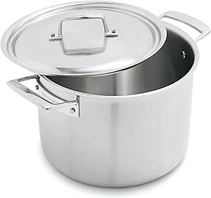 Demeyere Essential 5-ply 8-qt Stainless Steel Stock Pot with Lid