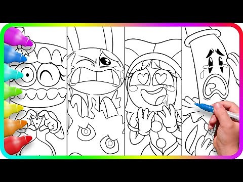 AMAZING DIGITAL CIRCUS - Satisfying Coloring Pages / Coloring Amazing digital circus characters