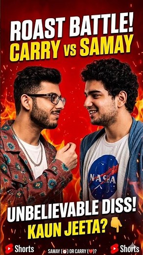 CarryMinati x Samay Raina Collab 😳| Roast Battle Gone Crazy