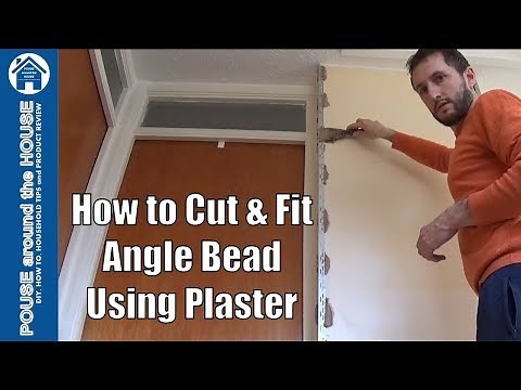 How to fix drywall angle bead using plaster. Fit corner bead using plaster. Beginners plastering!