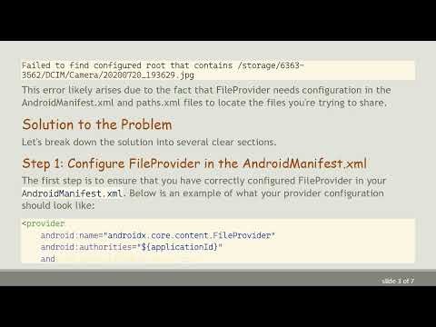 Resolving FileProvider Failed to Find Configured Root Error in Android Apps